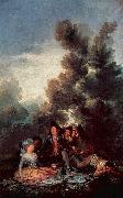 Francisco de Goya Vesper im Freien painting
